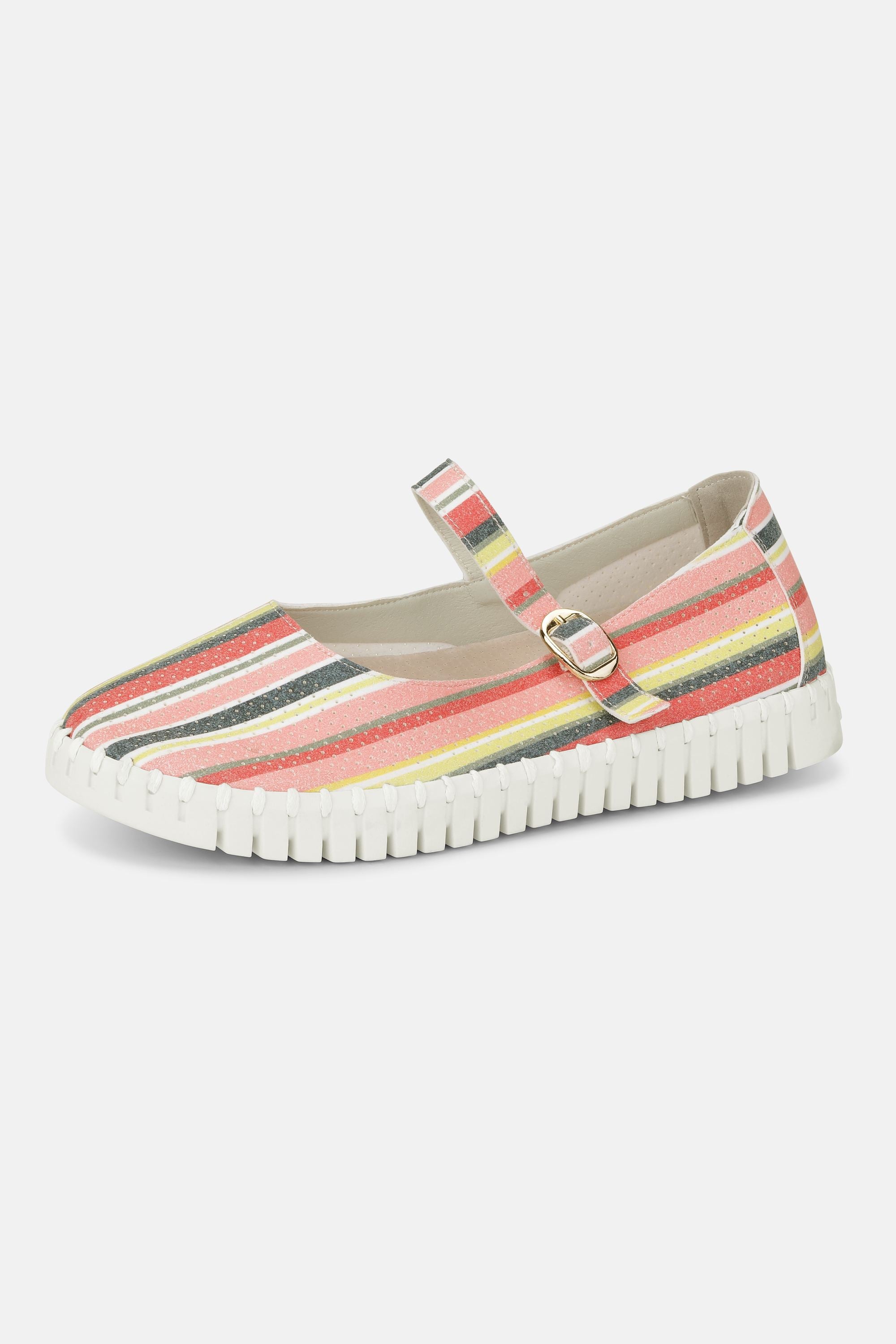 Ballerina Stripet - Peach Bud White